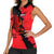 Slovakia Women Sleeveless Polo Shirt with Red Black Falcon Claw No Mercy Spirit