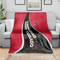 Trinidad and Tobago Flag Crest Design Blanket with Bold Red Black Diagonal Layout - Wonder Print Shop