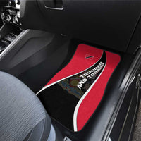 Trinidad and Tobago Flag Crest Design Car Mats with Bold Red Black Diagonal Layout - Wonder Print Shop