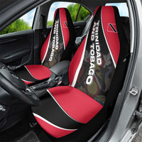 Trinidad and Tobago Flag Crest Design Car Seat Cover with Bold Red Black Diagonal Layout - Wonder Print Shop