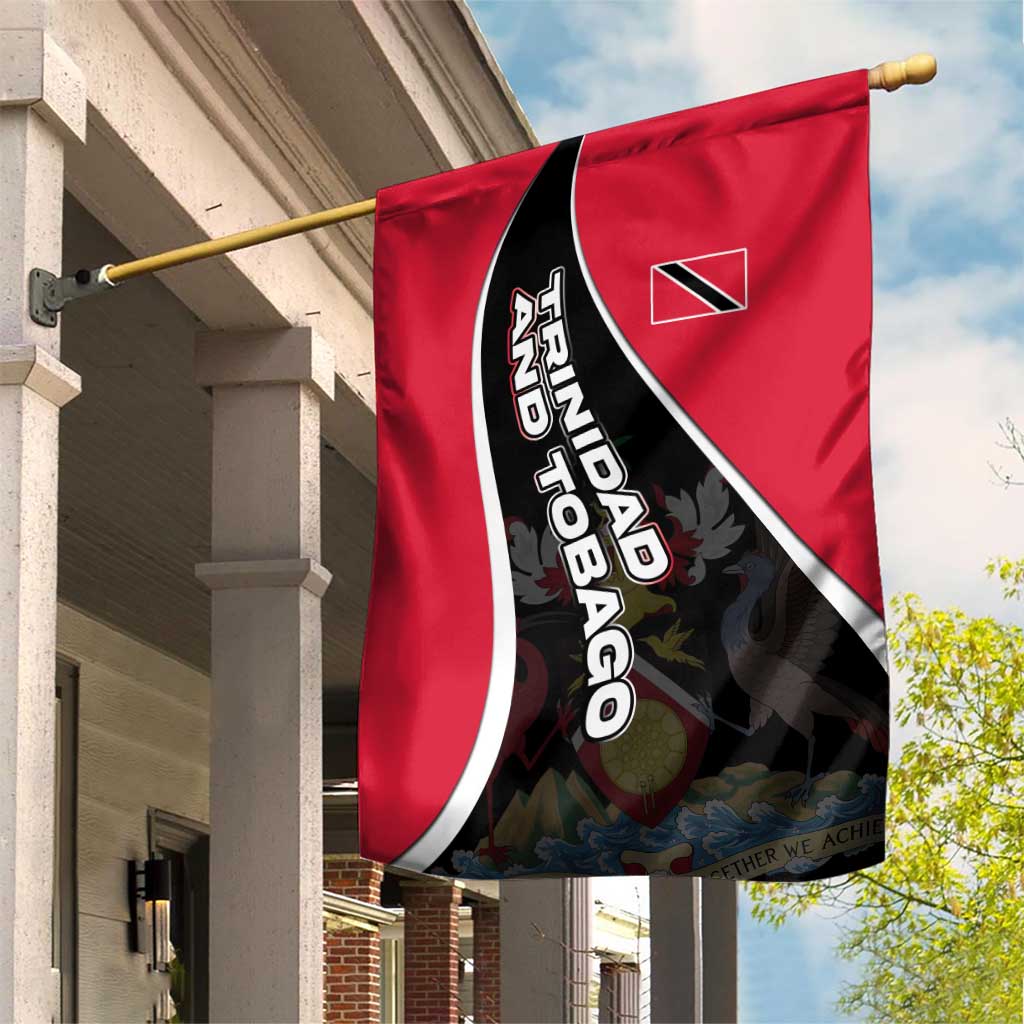 Trinidad and Tobago Flag Crest Design Garden Flag with Bold Red Black Diagonal Layout - Wonder Print Shop