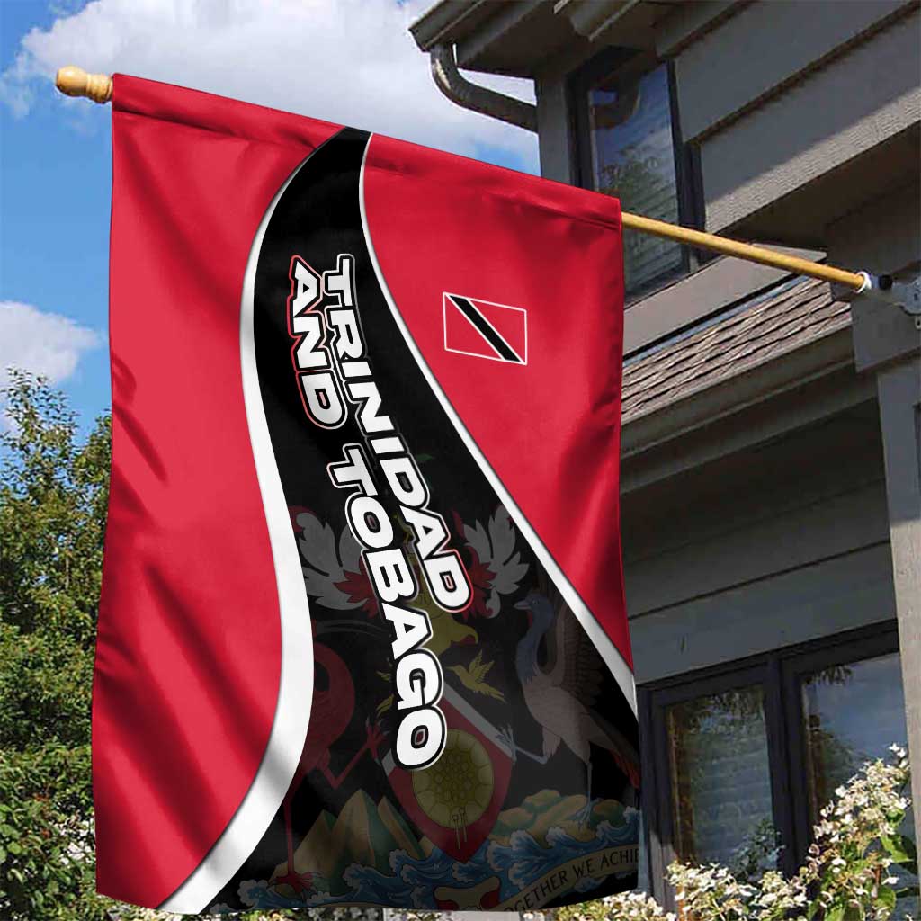 Trinidad and Tobago Flag Crest Design Garden Flag with Bold Red Black Diagonal Layout - Wonder Print Shop
