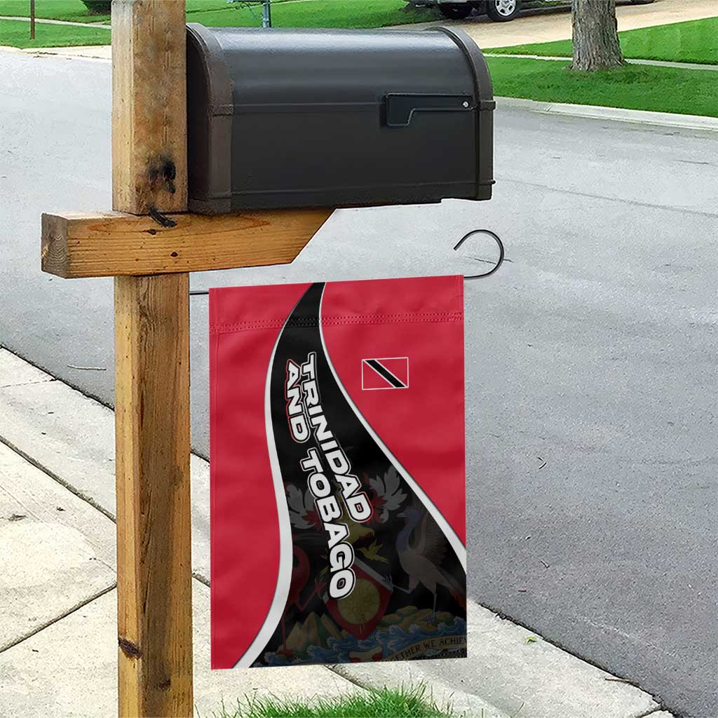 Trinidad and Tobago Flag Crest Design Garden Flag with Bold Red Black Diagonal Layout - Wonder Print Shop