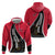 Trinidad and Tobago Flag Crest Design Hoodie with Bold Red Black Diagonal Layout - Wonder Print Shop