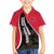 Trinidad and Tobago Flag Crest Design Kid Hawaiian Shirt with Bold Red Black Diagonal Layout - Wonder Print Shop