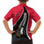 Trinidad and Tobago Flag Crest Design Kid Hawaiian Shirt with Bold Red Black Diagonal Layout - Wonder Print Shop