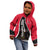 Trinidad and Tobago Flag Crest Design Kid Hoodie with Bold Red Black Diagonal Layout - Wonder Print Shop