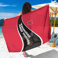 Trinidad and Tobago Flag Crest Design Sarong with Bold Red Black Diagonal Layout - Wonder Print Shop