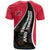 Trinidad and Tobago Flag Crest Design T Shirt with Bold Red Black Diagonal Layout - Wonder Print Shop