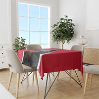 Trinidad and Tobago Flag Crest Design Tablecloth with Bold Red Black Diagonal Layout - Wonder Print Shop