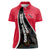 Trinidad and Tobago Flag Crest Design Women Polo Shirt with Bold Red Black Diagonal Layout - Wonder Print Shop
