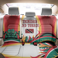Trinidad and Tobago Scarlet Ibis Back Car Seat Cover with Tropical Leaves and National Flag Design TS04