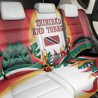 Trinidad and Tobago Scarlet Ibis Back Car Seat Cover with Tropical Leaves and National Flag Design TS04
