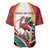 Trinidad and Tobago Scarlet Ibis Baseball Jersey with Tropical Leaves and National Flag Design TS04