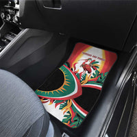Trinidad and Tobago Scarlet Ibis Car Mats with Tropical Leaves and National Flag Design TS04