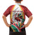 Trinidad and Tobago Scarlet Ibis Family Matching Summer Maxi Dress and Hawaiian Shirt with Tropical Leaves and National Flag Design TS04