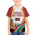 Trinidad and Tobago Scarlet Ibis Kid Hawaiian Shirt with Tropical Leaves and National Flag Design TS04