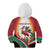 Trinidad and Tobago Scarlet Ibis Kid Hoodie with Tropical Leaves and National Flag Design TS04