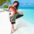 Trinidad and Tobago Scarlet Ibis Sarong with Tropical Leaves and National Flag Design TS04