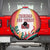 Trinidad and Tobago Scarlet Ibis Spare Tire Cover with Tropical Leaves and National Flag Design TS04
