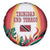 Trinidad and Tobago Scarlet Ibis Spare Tire Cover with Tropical Leaves and National Flag Design TS04