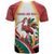 Trinidad and Tobago Scarlet Ibis T Shirt with Tropical Leaves and National Flag Design TS04
