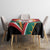 Trinidad and Tobago Scarlet Ibis Tablecloth with Tropical Leaves and National Flag Design TS04