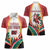 Trinidad and Tobago Scarlet Ibis Women Polo Shirt with Tropical Leaves and National Flag Design TS04