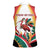 Trinidad and Tobago Scarlet Ibis Women Sleeveless Polo Shirt with Tropical Leaves and National Flag Design TS04