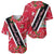 Trinidad and Tobago Red Poinsettia Baseball Jersey with National Crest and Diagonal Flag Sash Design - Wonder Print Shop