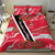 Trinidad and Tobago Red Poinsettia Bedding Set with National Crest and Diagonal Flag Sash Design - Wonder Print Shop
