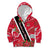Trinidad and Tobago Red Poinsettia Kid Hoodie with National Crest and Diagonal Flag Sash Design - Wonder Print Shop