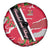 Trinidad and Tobago Red Poinsettia Spare Tire Cover with National Crest and Diagonal Flag Sash Design - Wonder Print Shop