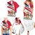 Trinidad and Tobago National Map Family Matching Summer Maxi Dress and Hawaiian Shirt with Scarlet Ibis and Coat of Arms on Red White Star Theme - Wonder Print Shop