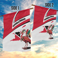 Trinidad and Tobago National Map Garden Flag with Scarlet Ibis and Coat of Arms on Red White Star Theme - Wonder Print Shop