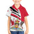 Trinidad and Tobago National Map Kid Hawaiian Shirt with Scarlet Ibis and Coat of Arms on Red White Star Theme - Wonder Print Shop