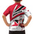 Trinidad and Tobago National Map Kid Hawaiian Shirt with Scarlet Ibis and Coat of Arms on Red White Star Theme - Wonder Print Shop