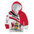 Trinidad and Tobago National Map Kid Hoodie with Scarlet Ibis and Coat of Arms on Red White Star Theme - Wonder Print Shop