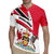 Trinidad and Tobago National Map Rugby Jersey with Scarlet Ibis and Coat of Arms on Red White Star Theme - Wonder Print Shop