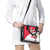 Trinidad and Tobago National Map Shoulder Handbag with Scarlet Ibis and Coat of Arms on Red White Star Theme - Wonder Print Shop