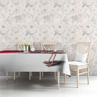 Trinidad and Tobago National Map Tablecloth with Scarlet Ibis and Coat of Arms on Red White Star Theme - Wonder Print Shop