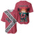 Trinidad and Tobago Flamingos Sunset Baseball Jersey with Tribal Masks and Red Star Pattern - Wonder Print Shop
