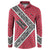 Trinidad and Tobago Flamingos Sunset Button Sweatshirt with Tribal Masks and Red Star Pattern - Wonder Print Shop