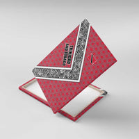 Trinidad and Tobago Flamingos Sunset Canvas Wall Art with Tribal Masks and Red Star Pattern - Wonder Print Shop