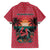 Trinidad and Tobago Flamingos Sunset Family Matching Summer Maxi Dress and Hawaiian Shirt with Tribal Masks and Red Star Pattern - Wonder Print Shop