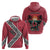 Trinidad and Tobago Flamingos Sunset Hoodie with Tribal Masks and Red Star Pattern - Wonder Print Shop