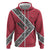Trinidad and Tobago Flamingos Sunset Hoodie with Tribal Masks and Red Star Pattern - Wonder Print Shop