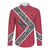 Trinidad and Tobago Flamingos Sunset Long Sleeve Button Shirt with Tribal Masks and Red Star Pattern - Wonder Print Shop