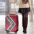Trinidad and Tobago Flamingos Sunset Luggage Cover with Tribal Masks and Red Star Pattern - Wonder Print Shop
