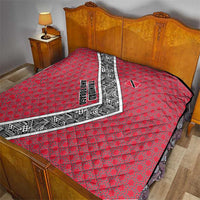 Trinidad and Tobago Flamingos Sunset Quilt with Tribal Masks and Red Star Pattern - Wonder Print Shop